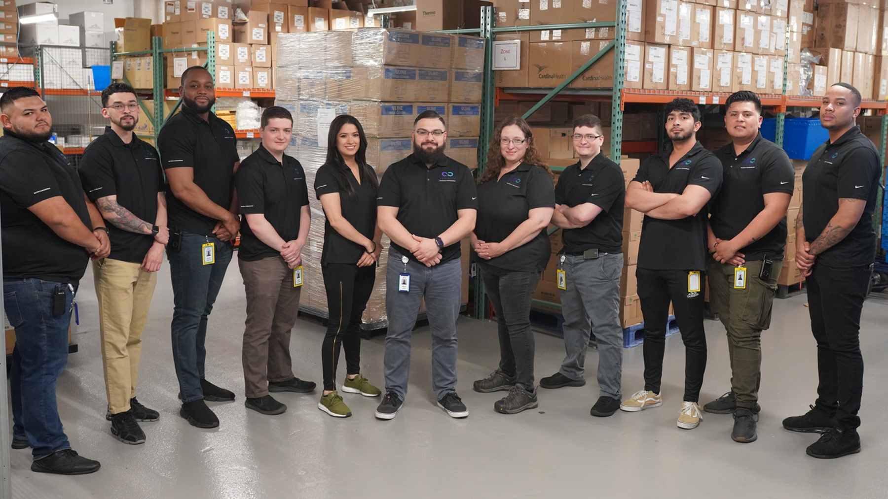 Celularity operations colleagues standing together at the company facility