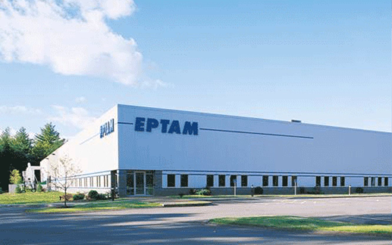 EPTAM manufacturing facility with the company name above its entrance