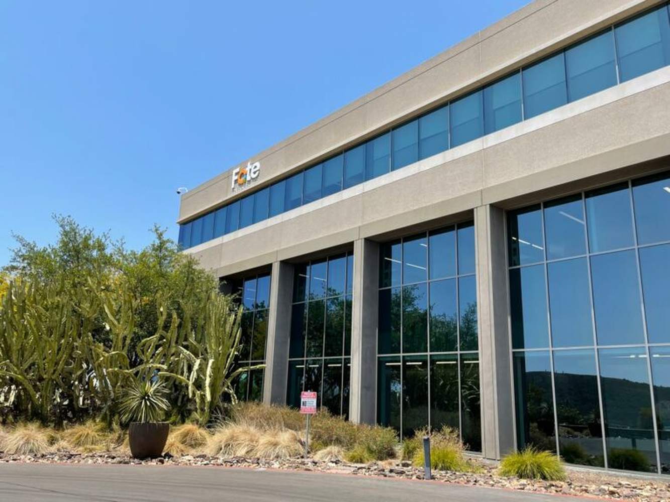 The exterior of a Fate Therapeutics facility in San Diego