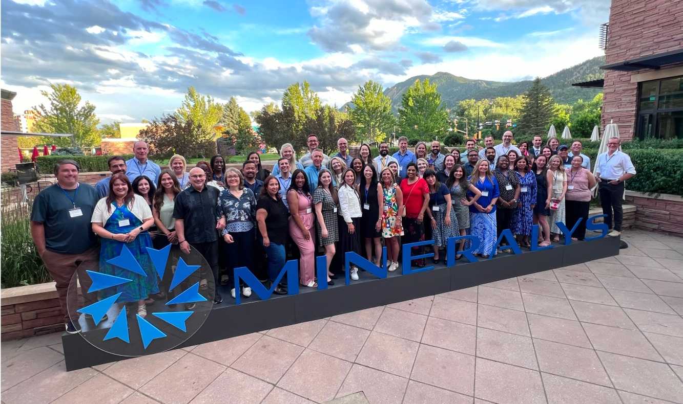 Mineralys colleagues gathered outdoors for a company team event