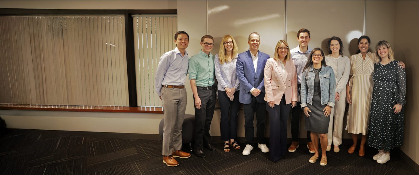 Ocular Therapeutix colleagues gathered together at a company event