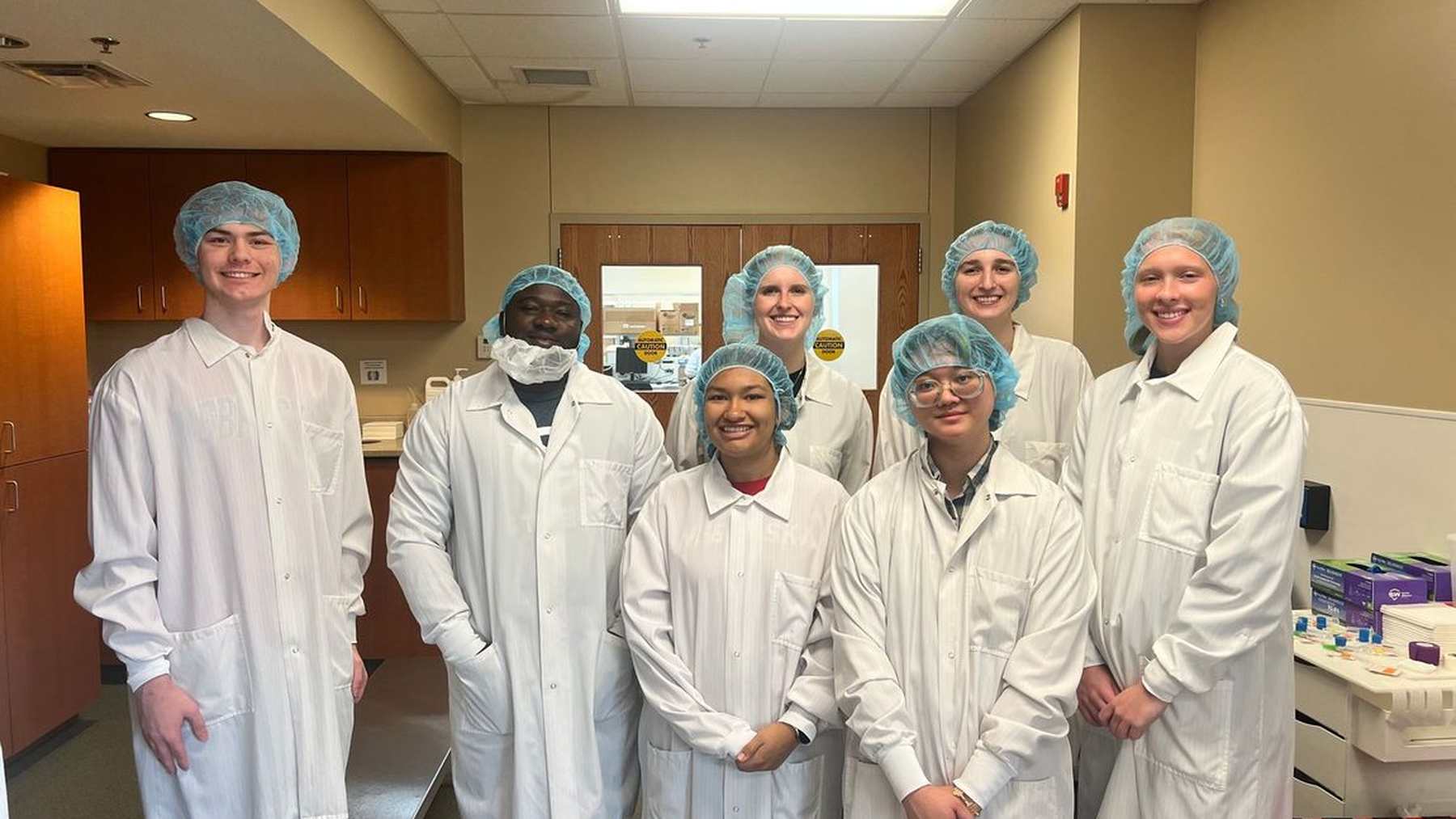 Streck laboratory colleagues gathered together in the workplace