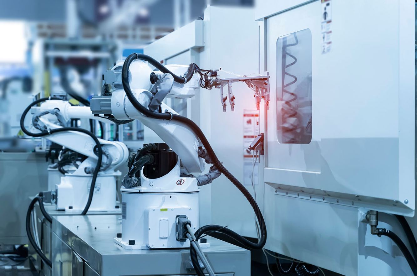 Automated precision-manufacturing equipment at Tegra Medical